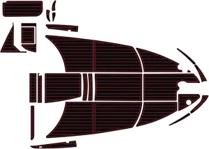 2001-2009 Sea Ray 280 Sundancer Bow 1/4” 6mm EVA Foam Faux Teak Deck Surfing Boat Fishing Boat Motorcycle Hurts seadek Non-Slip mat Marine Floor