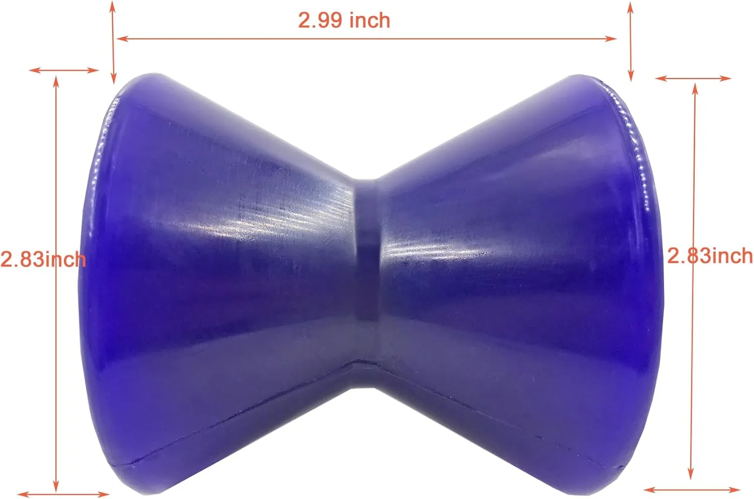 3 Inch 4Inch Boat Trailer Roller Assembly Bow Stop Bell Roller with 1/2 Inch Shaft, 3 Inch Roller fits 3 Inch Bracket, 4 Inch Roller fits 4 Inch Bracket, Polyurethane