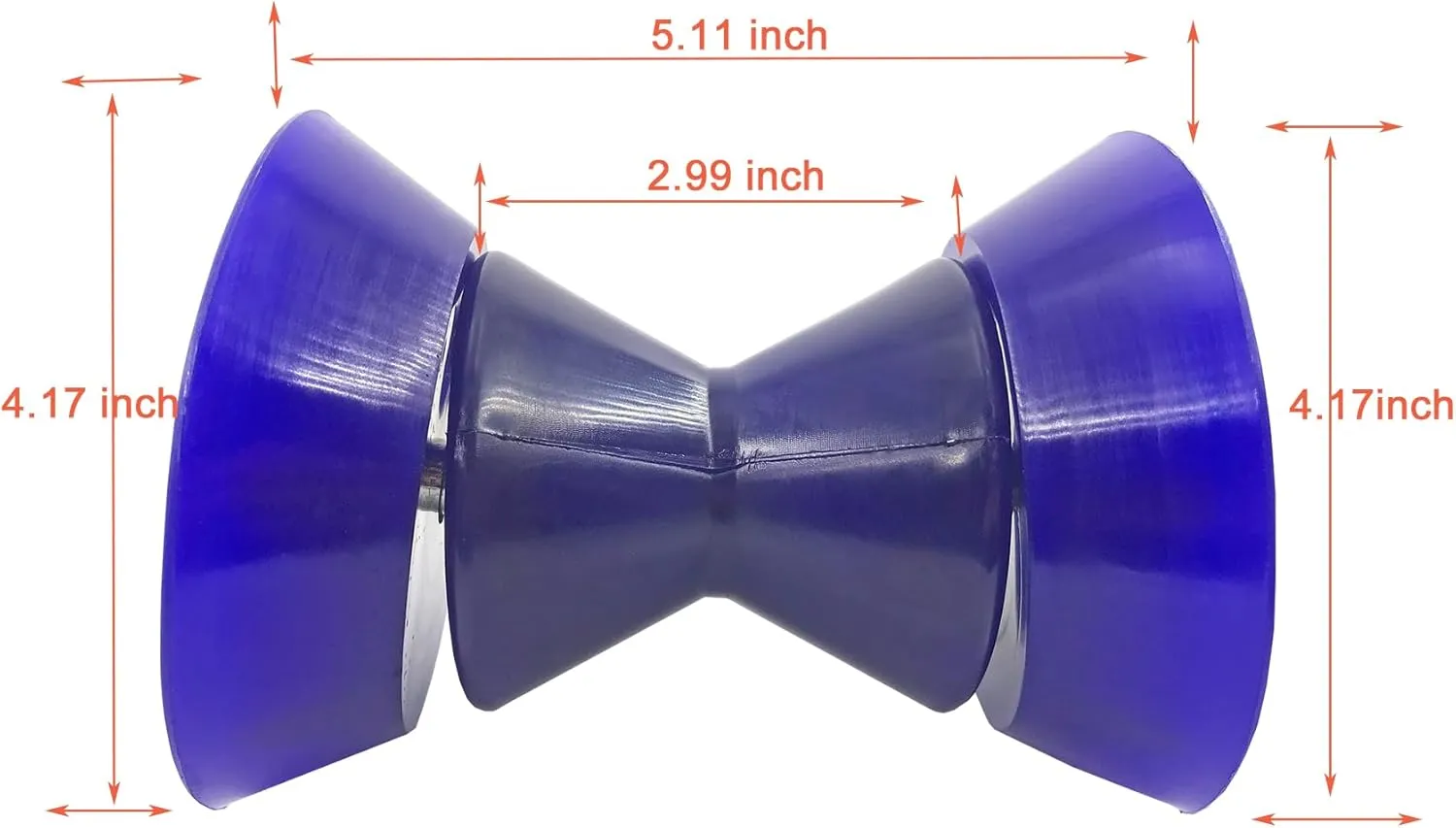 3 Inch 4Inch Boat Trailer Roller Assembly Bow Stop Bell Roller with 1/2 Inch Shaft, 3 Inch Roller fits 3 Inch Bracket, 4 Inch Roller fits 4 Inch Bracket, Polyurethane