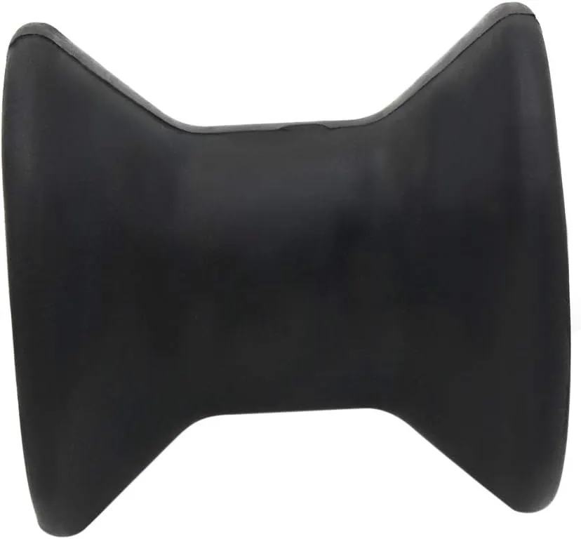 3" Length x 3" Width Boat Trailer Bow Stop Roller Black Rubber by 1/2" Shaft