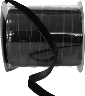 Abbaoww 50 Yards Black Velvet Ribbon 5/8 Inch Single Face Velvet Ribbon for Christmas Wreath Decoration Gift Wrapping DIY Project Bow Making (Black, 5/8 Inch)