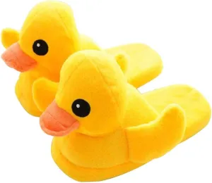 acdiac Funny Cozy Duck Slippers for men women,Winter Warm Fuzzy Soft Non-slip Yellow Duck Shoes Adult For Home,Indoor,Theme party