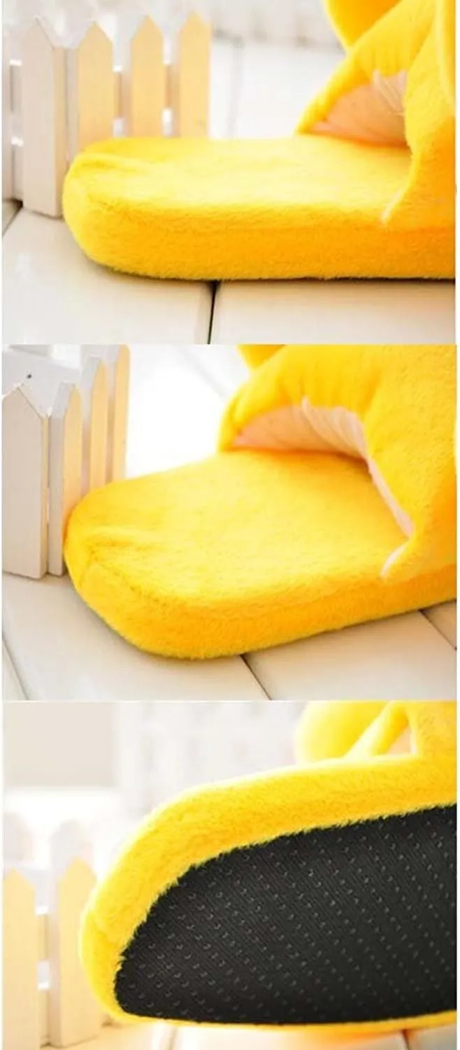 acdiac Funny Cozy Duck Slippers for men women,Winter Warm Fuzzy Soft Non-slip Yellow Duck Shoes Adult For Home,Indoor,Theme party