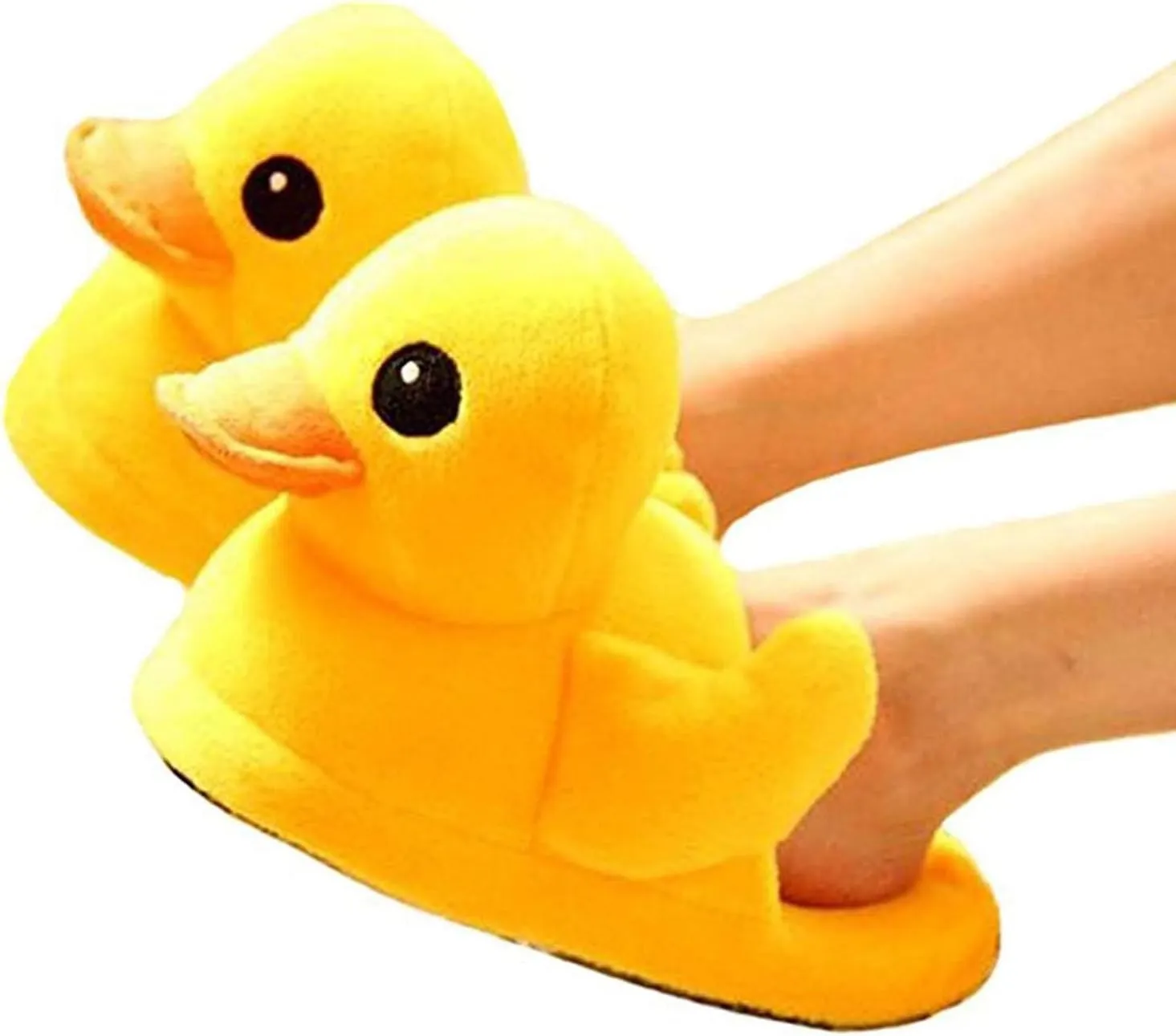 acdiac Funny Cozy Duck Slippers for men women,Winter Warm Fuzzy Soft Non-slip Yellow Duck Shoes Adult For Home,Indoor,Theme party