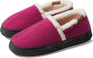 Acorn Women's All-Season Recycled Berber Madison Moc Slippers, Faux Fur Moc Toe, Solid, Bow, US Women's Size