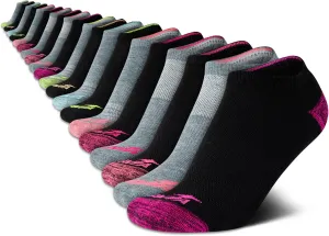Avia Girls' Socks - 20 Pack Performance Cushion Low Cut Socks