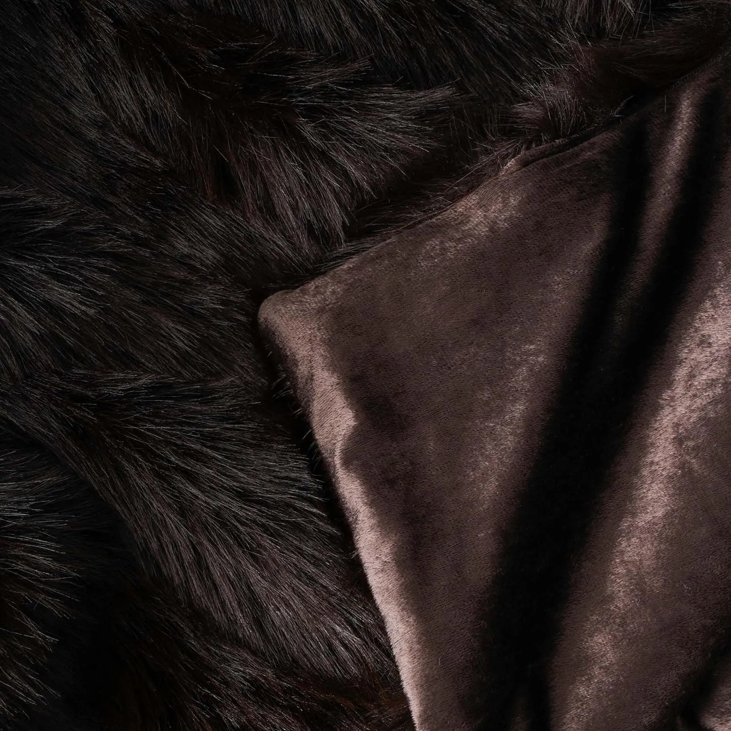 BATTILO HOME Luxury Brown Faux Fur Throw Blanket, Large Soft Warm Cozy Fuzzy Fluffy Fur Blankets and Throws for Bed, Home Decor, King Size Fur Blanket with Long Pile, 60"x80"