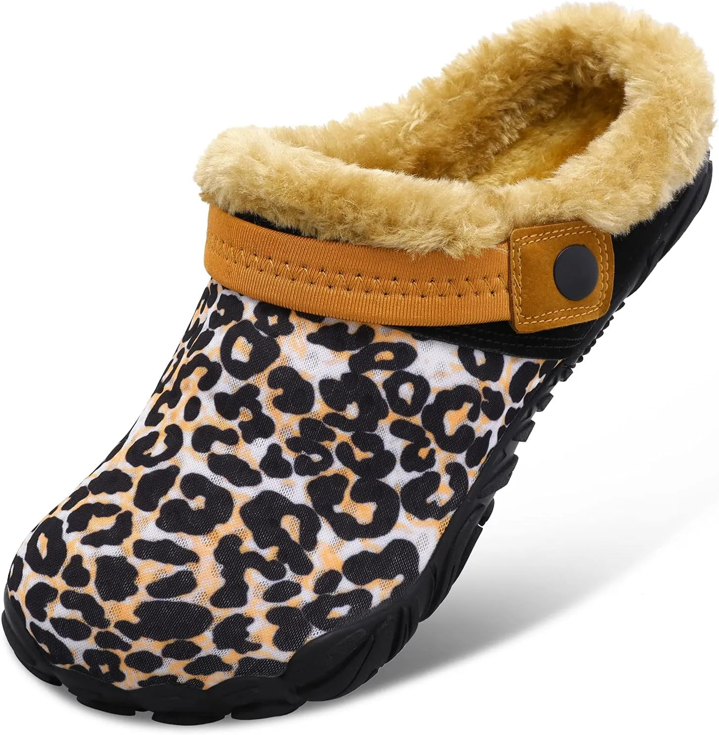 Besroad Womens Mens Furry Slides House Slippers Fuzzy Fluffy Bedroom Cozy Memory Foam Slippers Clogs