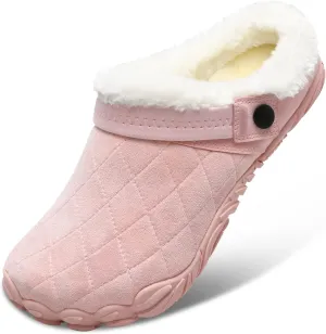 Besroad Womens Mens Furry Slides House Slippers Fuzzy Fluffy Bedroom Cozy Memory Foam Slippers Clogs