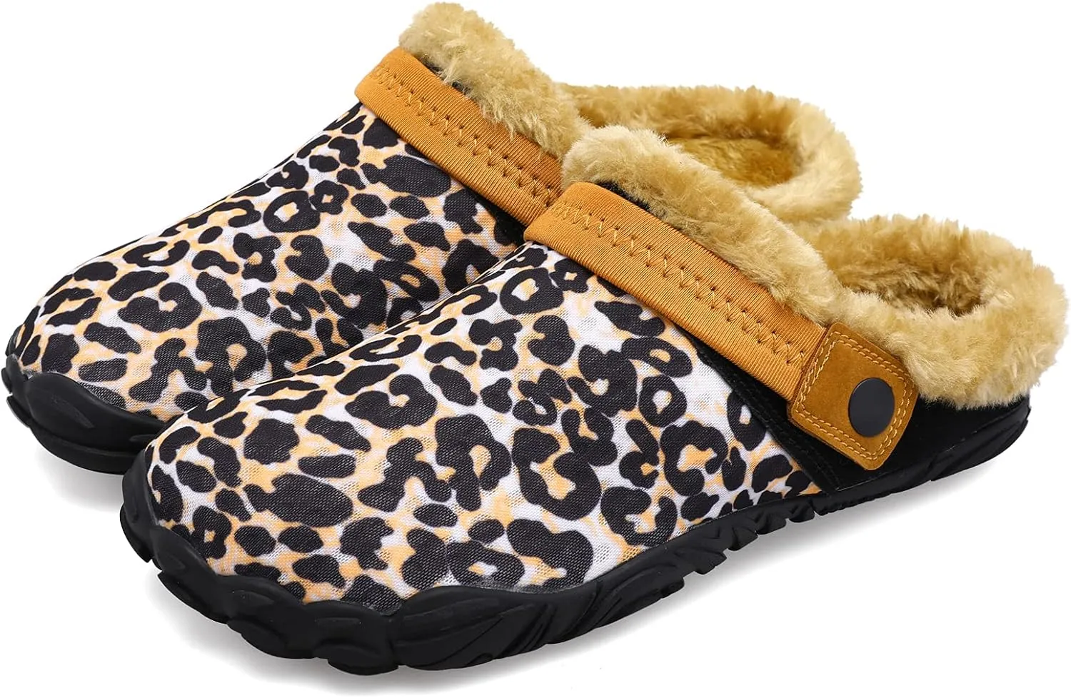 Besroad Womens Mens Furry Slides House Slippers Fuzzy Fluffy Bedroom Cozy Memory Foam Slippers Clogs