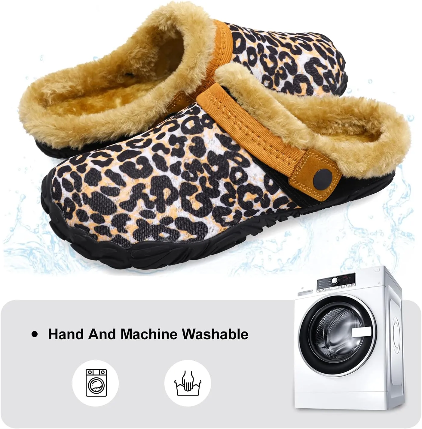 Besroad Womens Mens Furry Slides House Slippers Fuzzy Fluffy Bedroom Cozy Memory Foam Slippers Clogs