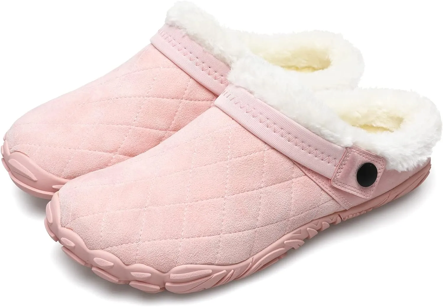 Besroad Womens Mens Furry Slides House Slippers Fuzzy Fluffy Bedroom Cozy Memory Foam Slippers Clogs