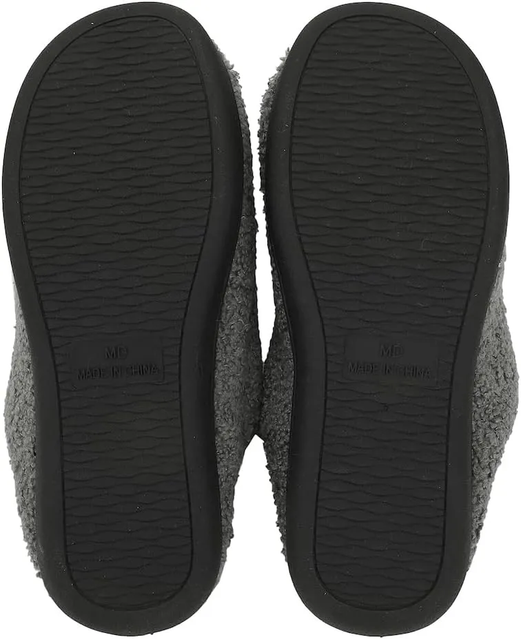 Bioworld Halloween Black Cat Glow Moon & Stars Adult Gray Scuff Slippers