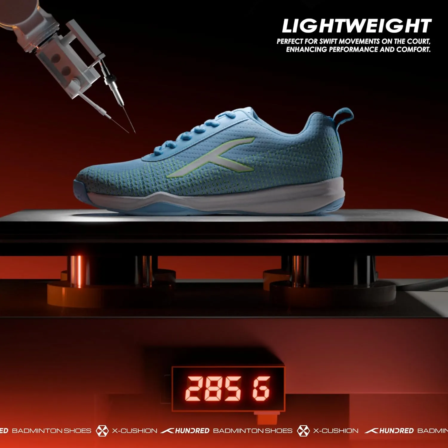 Blade Lite Non Marking Badminton Shoes | Unisex | Material: Knitted Upper & Rubber Sole | Perfect for Squash, Table Tennis, Volleyball, Basketball