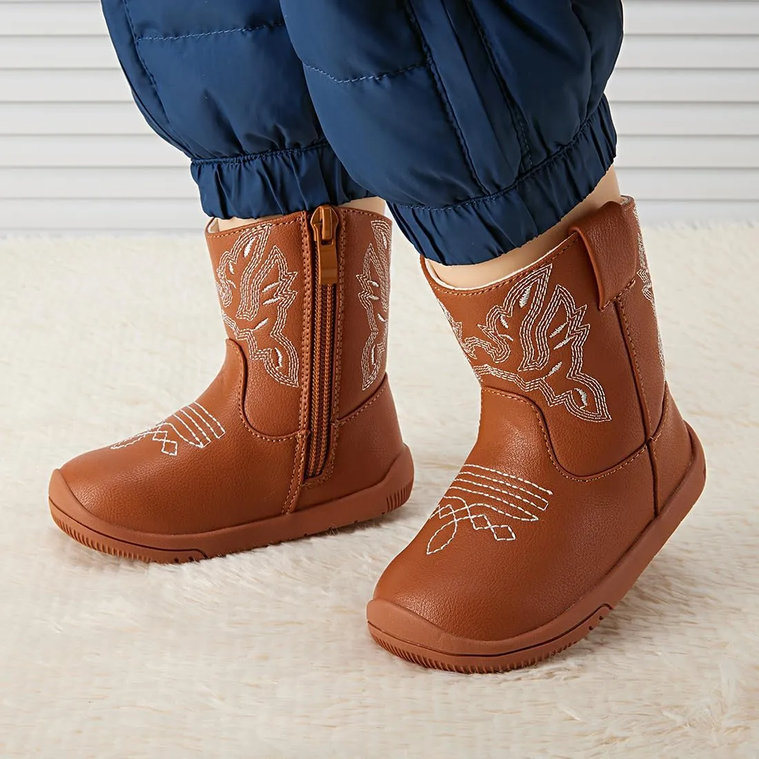 BMCiTYBM Baby Boys Girls Boots Infant Shoes First Walking Booties for All Seasons for 6 9 12 15 18 24 Months