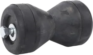Boat Trailer Roller, Shockproof Rubber Bow Stop Bell Roller, Hull Flat Surfaces, 95mm Black Rubber Bell Stop Roller Enduring Marine Tool for Yacht Boat Trailer