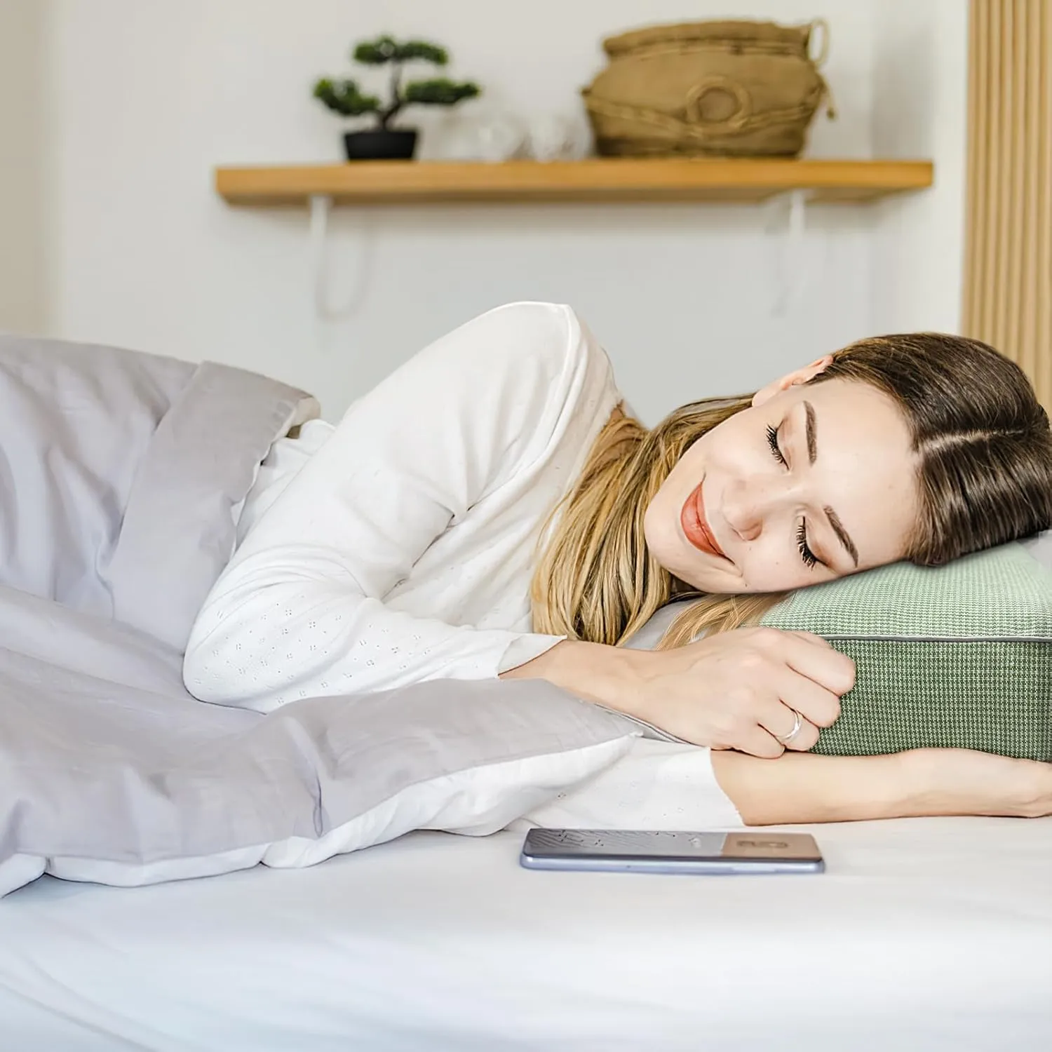 Buckwheat Pillow & Cervical Pillows for Sleeping（21x8x3inch） 100% Organic Coarse Cloth Package w Organic Buckwheat Hulls， Natural Cooling Technology and Relieve Cervical Pain. (C-Green)