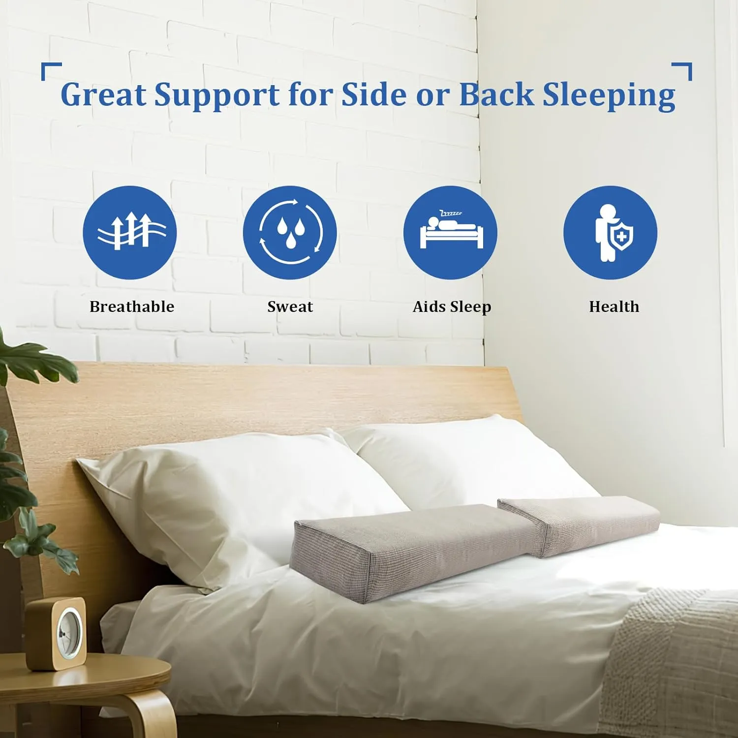 Buckwheat Pillow & Cervical Pillows for Sleeping（21x8x3inch） 100% Organic Coarse Cloth Package w Organic Buckwheat Hulls， Natural Cooling Technology and Relieve Cervical Pain. (Coffee)