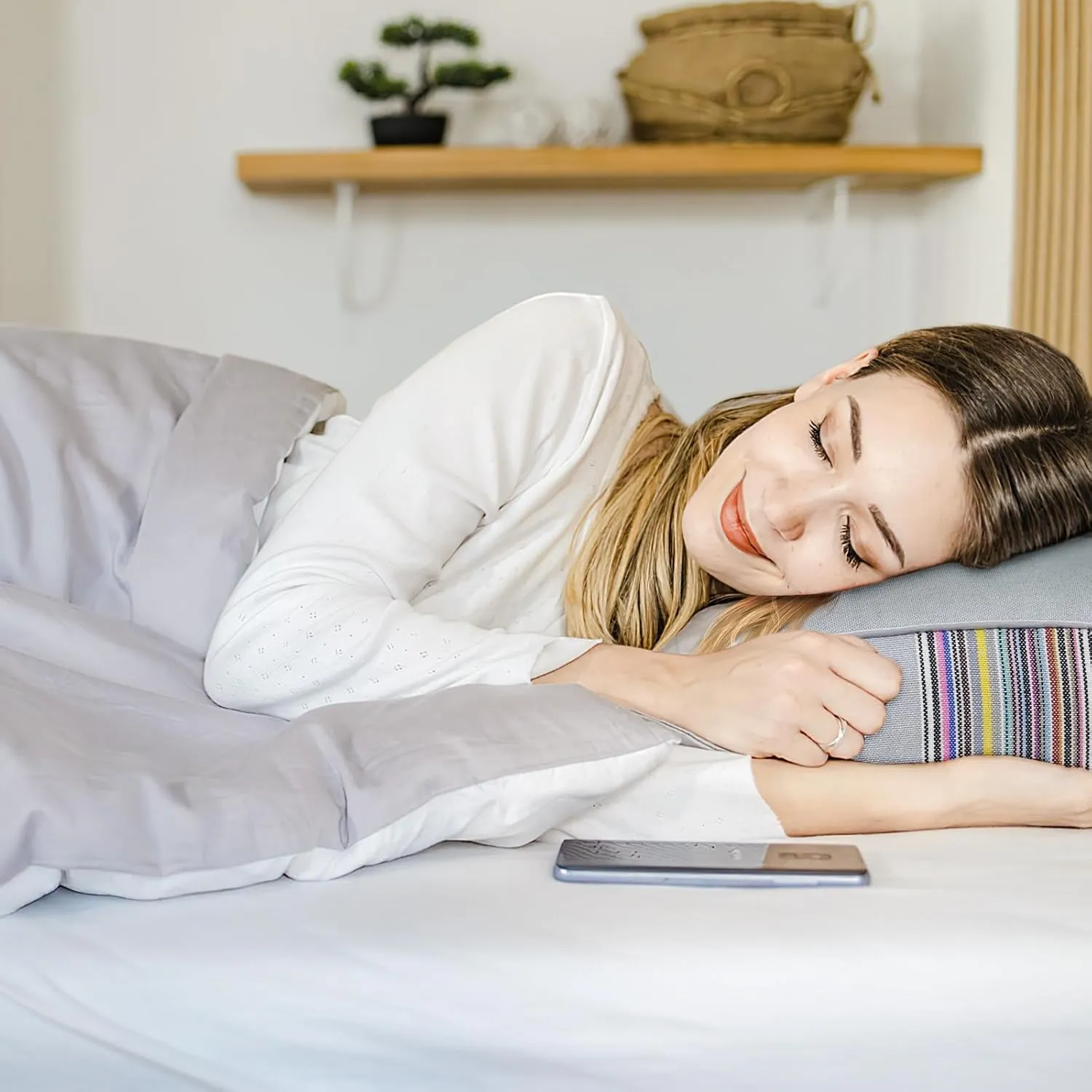 Buckwheat Pillow & Cervical Pillows for Sleeping（21x8x3inch） 100% Organic Coarse Cloth Package w Organic Buckwheat Hulls， Natural Cooling Technology and Relieve Cervical Pain. (Grey)