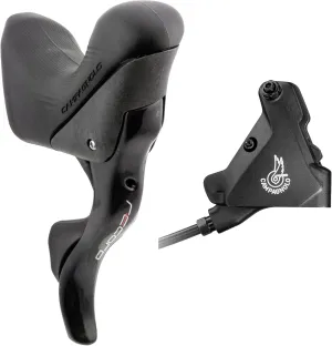 Campagnolo Record Ergopower Hydraulic Brake/Shift Lever and Disc Caliper - Right/Rear, 12-Speed, 160mm Flat Mount Caliper, Black