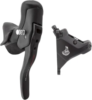 Campagnolo Super Record Ergopower EPS Hydraulic Brake/Shift Lever and Disc Caliper - Left/Front, 12-Speed, 160mm Flat Mount Caliper, Black