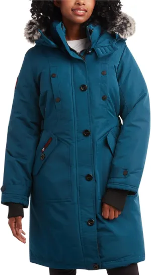 CANADA WEATHER GEAR Women's Winter Coat - Stadium Parka Jacket, Fur Trim Hood (S-XL)