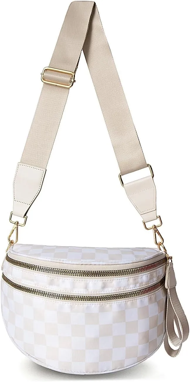 Checkered Crossbody Bag Bum Bags for Women Checkered Purse Checkerboard Purse Checkered Fanny Pack