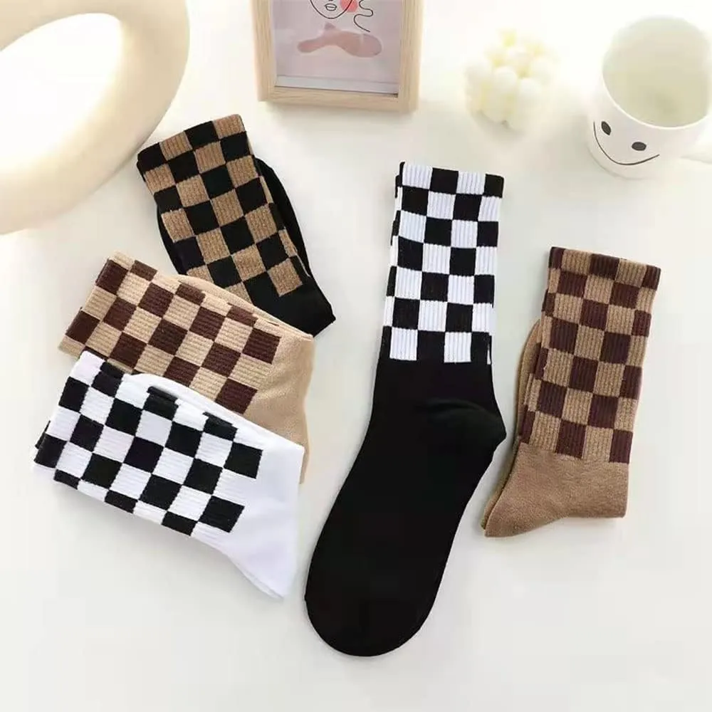 Checkered Socks, Fashion Socks for Women, Checkered Socks Women, Cotton Funny Crew Socks Fun Cozy Cute for Women Gifts.…
