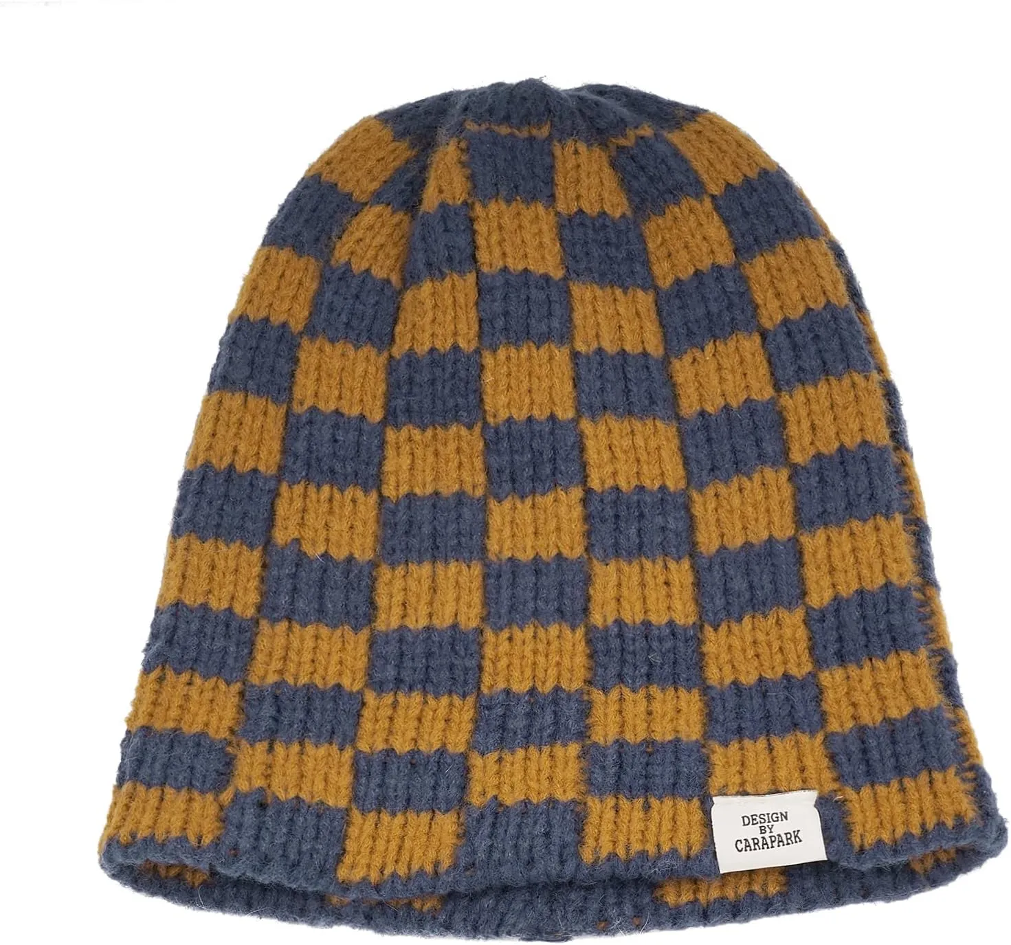 Clakllie Checkered Beanie for Women Men Slouchy Beanies Warm Knitted Hats Winter Skiing Hats Daily Cuffed Watch Skullcap