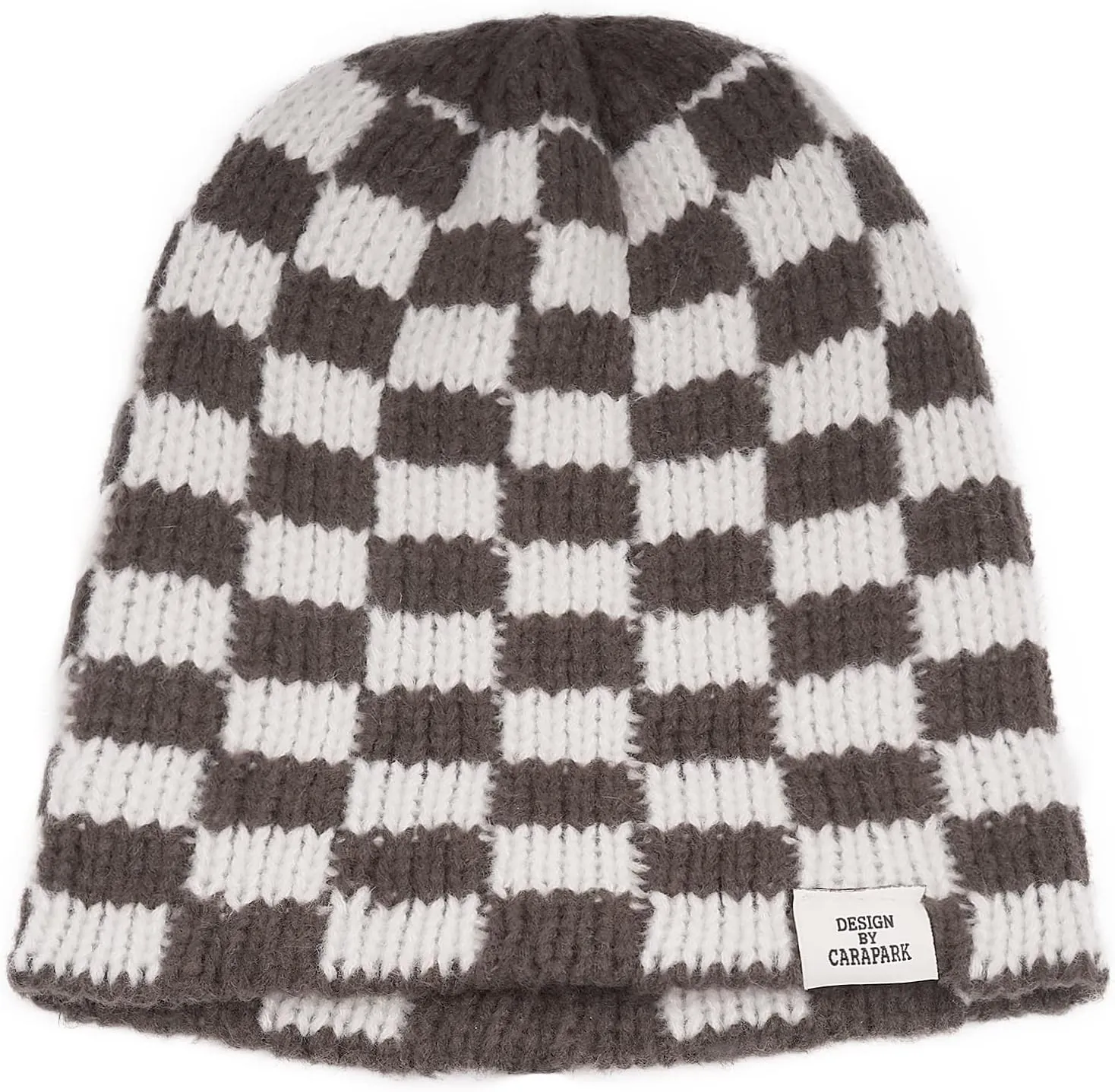 Clakllie Checkered Beanie for Women Men Slouchy Beanies Warm Knitted Hats Winter Skiing Hats Daily Cuffed Watch Skullcap