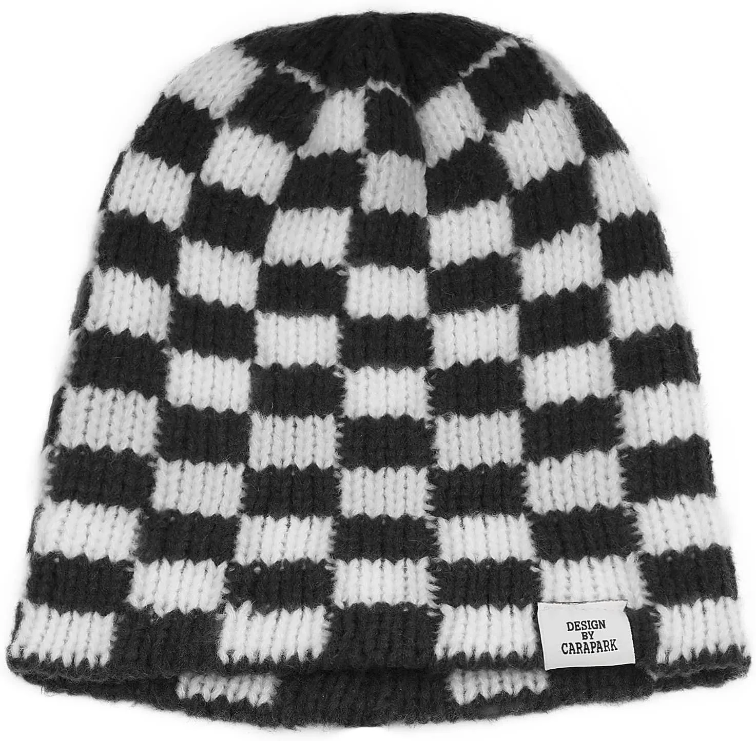 Clakllie Checkered Beanie for Women Men Slouchy Beanies Warm Knitted Hats Winter Skiing Hats Daily Cuffed Watch Skullcap