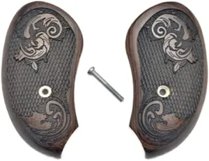 Compatible Replacement for Bond Arms Derringer Premium XL Grips Solid Wood w/Gentleman Scroll