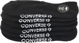 Converse Men's 3 Pack Half Cushion Ultra Low Socks No Show Made For Chucks Shoe Size 6-12 (Black)