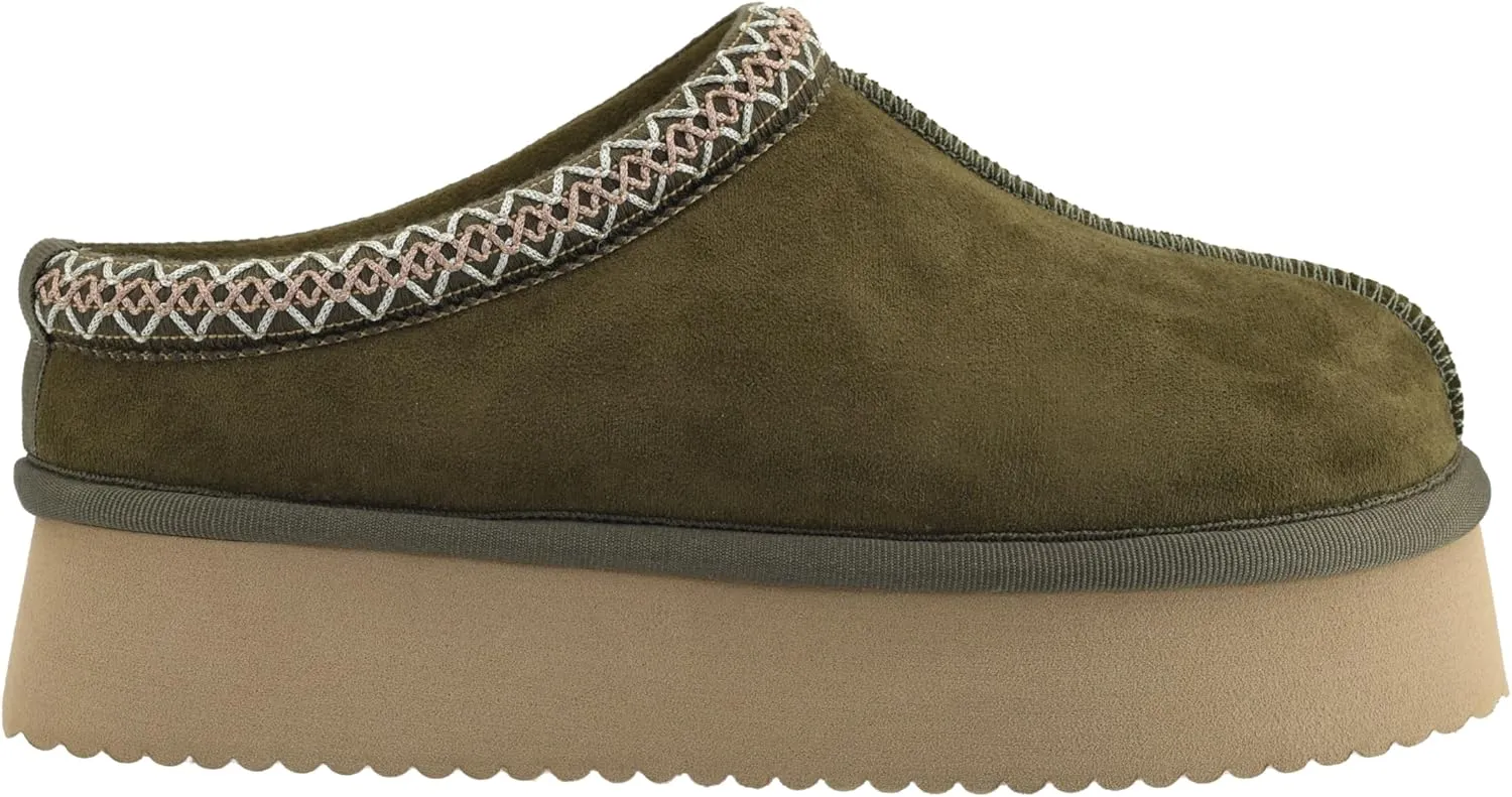 Corkys Footwear Pillow Talk 1.75-Inch Platform Slippers, Faux Fur Lining, Cozy Indoor/Outdoor Footwear for Fall & Winter