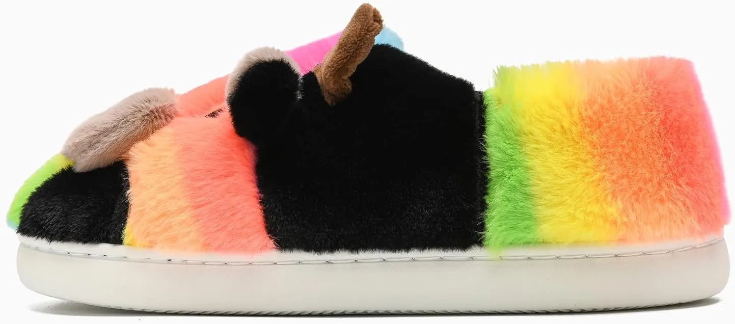 Cow Slippers for Women and Men, Fluffy Cute Cozy Cartoon Cow Cotton House Slipper Womens Milky Cows Animal Preppy Funny Furry Kawaii Bedroom Pillow Cloud Slippers for Women Indoor and Outdoor
