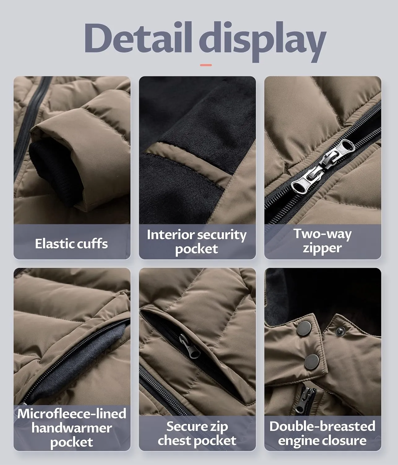 CREATMO US Women's Winter Hooded Coat Waterproof Warm Long Puffer Jacket Parka