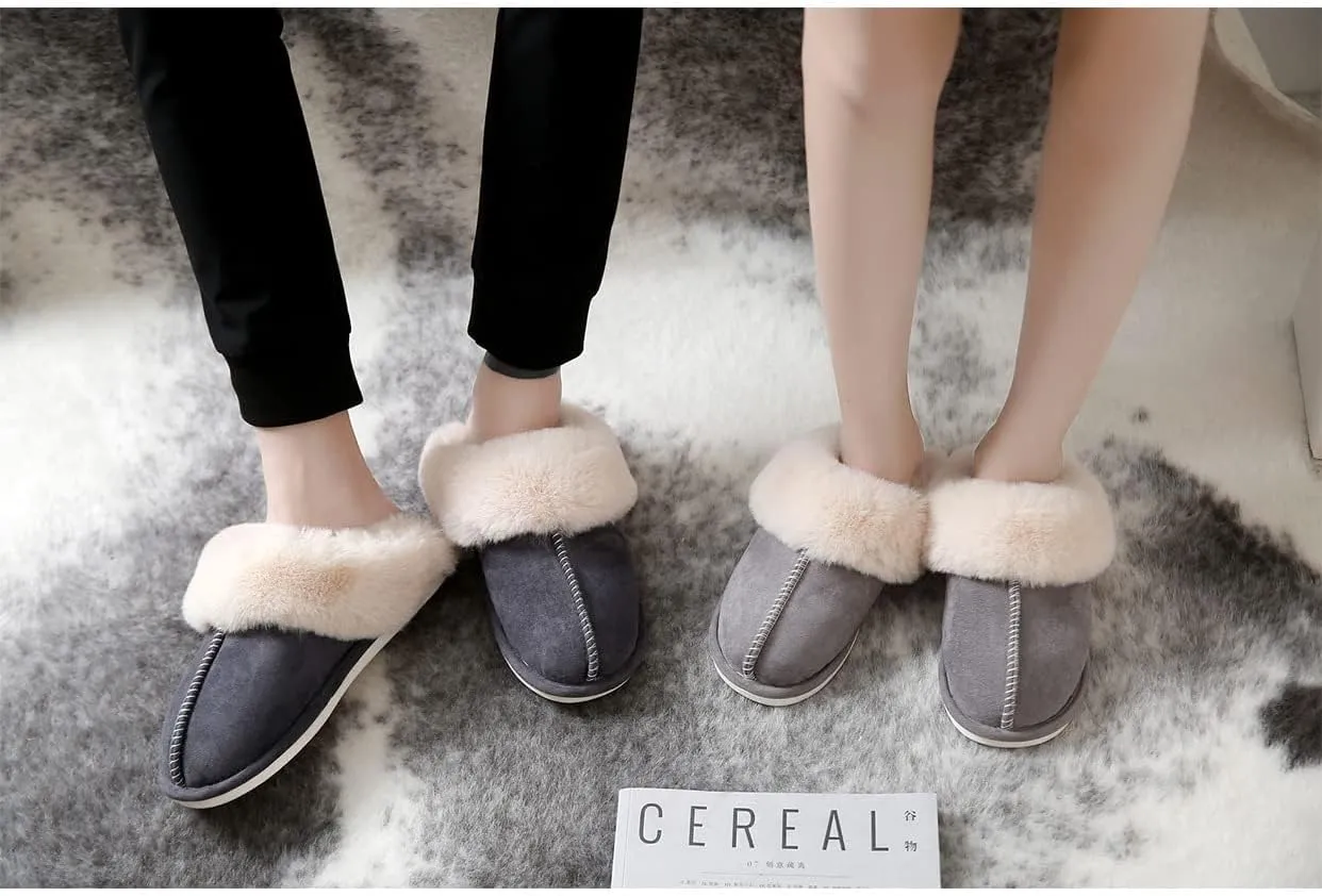 Dreamtoe Slippers, 2025 Dreamtoe Winter Warm Plush Faux Fur Lined Indooor House Slides for Women