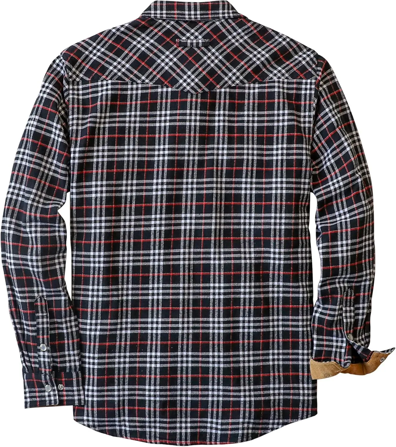 Dubinik® Mens Flannel Shirts Long Sleeve Casual Cozy Pearl Snap Shirts for Men Western Cowboy Plaid Soft Pure Cotton