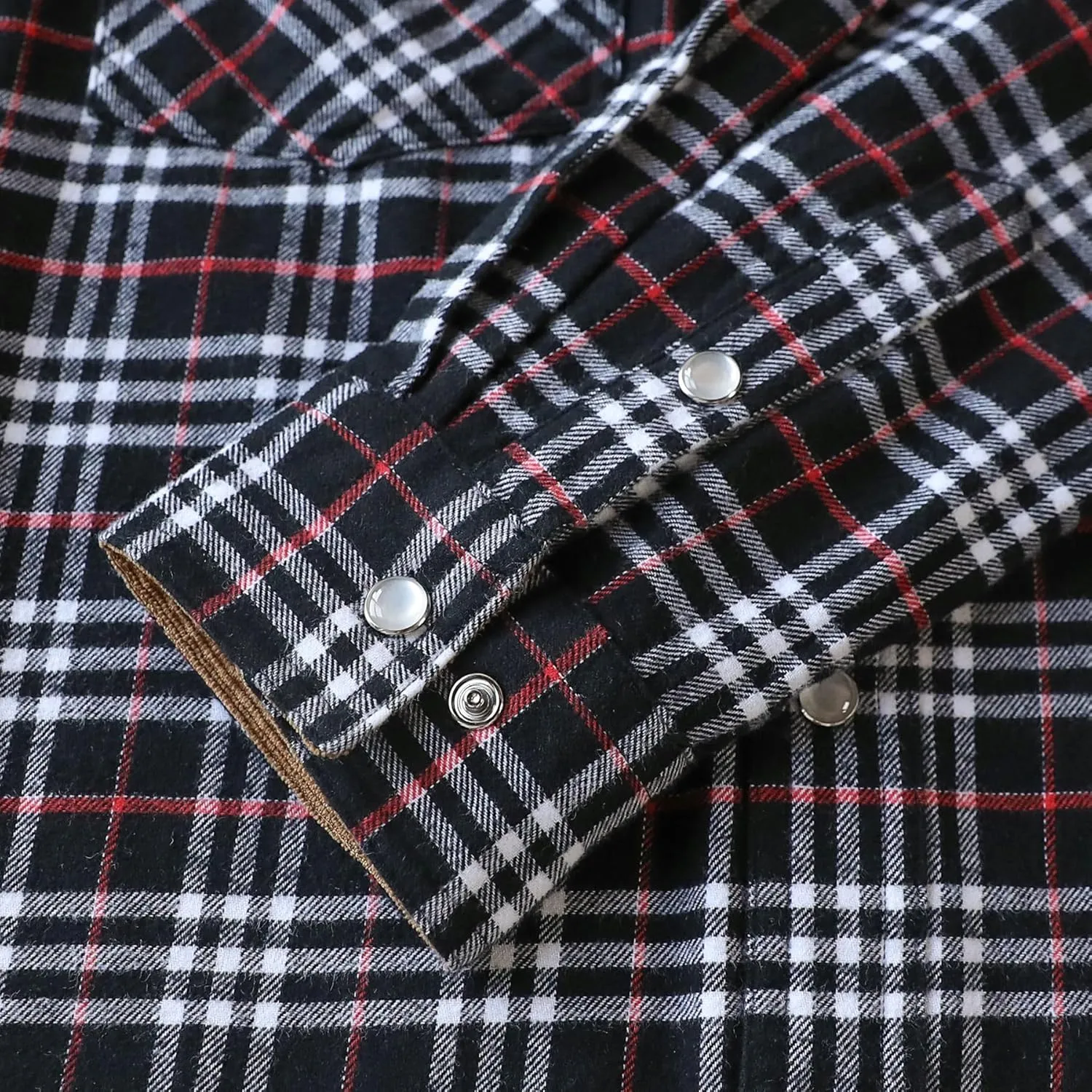 Dubinik® Mens Flannel Shirts Long Sleeve Casual Cozy Pearl Snap Shirts for Men Western Cowboy Plaid Soft Pure Cotton