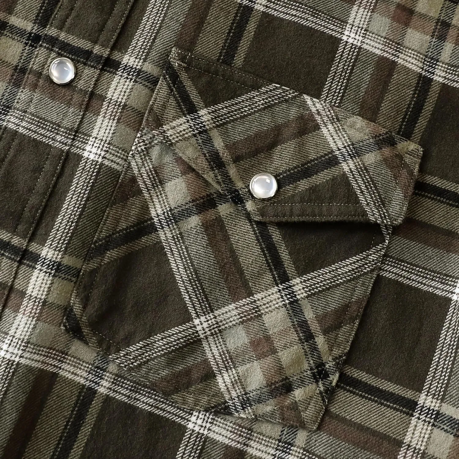 Dubinik® Mens Flannel Shirts Long Sleeve Casual Cozy Pearl Snap Shirts for Men Western Cowboy Plaid Soft Pure Cotton