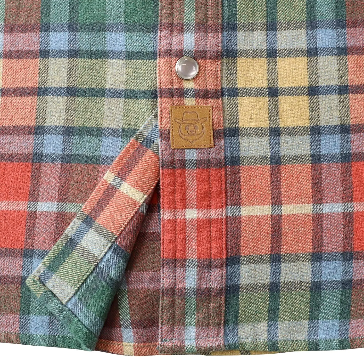 Dubinik® Mens Flannel Shirts Long Sleeve Casual Cozy Pearl Snap Shirts for Men Western Cowboy Plaid Soft Pure Cotton