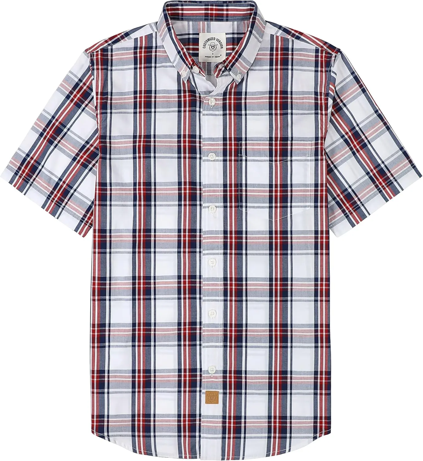 Dubinik® Mens Short Sleeve Button Down Shirts Summer Vintage Short Sleeve Button Down Men Lightweight Men's Casual Shirts