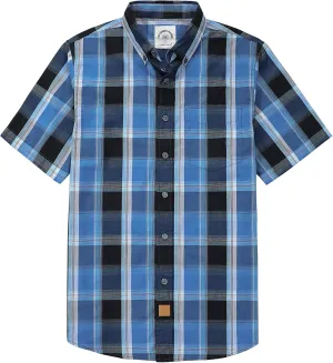Dubinik® Mens Short Sleeve Button Down Shirts Summer Vintage Short Sleeve Button Down Men Lightweight Men's Casual Shirts