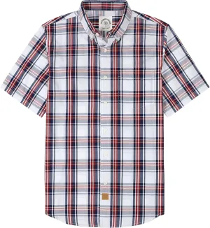 Dubinik® Mens Short Sleeve Button Down Shirts Summer Vintage Short Sleeve Button Down Men Lightweight Men's Casual Shirts