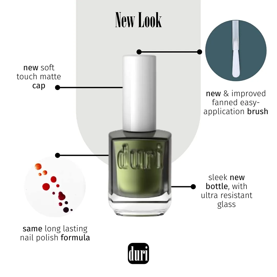 duri Nail Polish, 347 Amethyst, Violet Shimmer, Full Coverage, Glossy Metallic Finish, Quick Drying, Lasting, New Brus, 0.45 Fl Oz Cosmetics