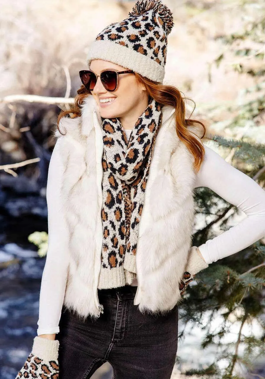 Fabulous-Furs Donna Salyers Chevron Reversible Faux Fur Zip Vest