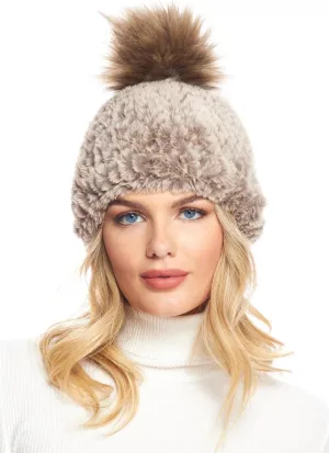 Fabulous-Furs Donna Salyers Neon Knitted Faux Fur Pom Hat