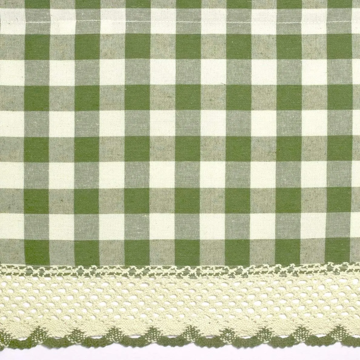 Farmhouse Curtains Kitchen Décor, Buffalo Plaid Valance, Classic Country Plaid Gingham Checkered Design, Farmhouse Décor, Window Curtain Treatments (Sage, Tie-Up Shade)