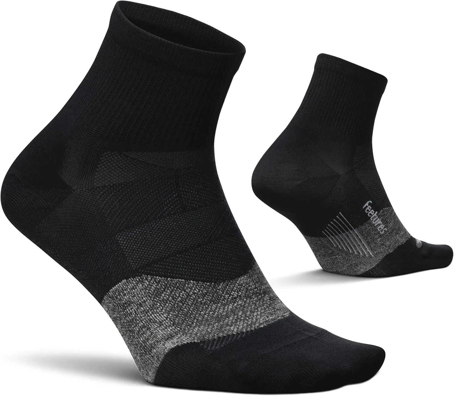 Feetures Elite Ultra Light Cushion Quarter - Sport Sock with Targeted Compression - (1 Pair)