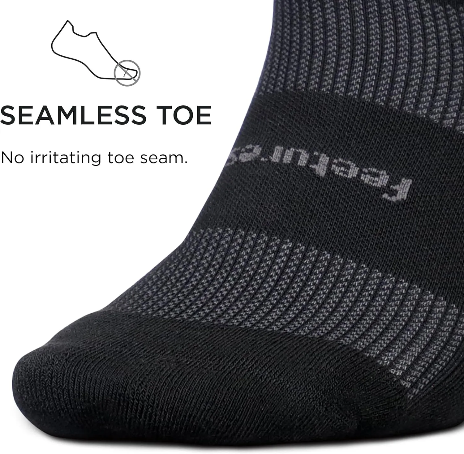 Feetures High Performance Max Cushion Ankle Sock - Tab Socks for Women & Men with Heel Tab
